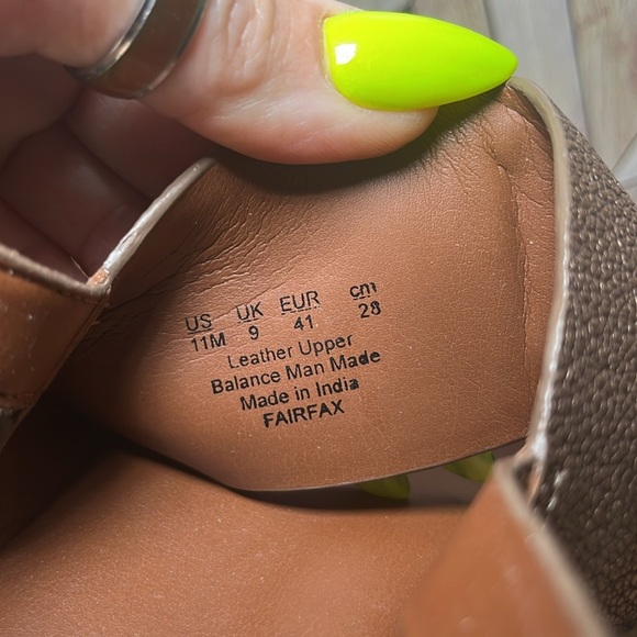 NATURLIZER Leather Fairfax Slingback Sandals Gold & Brown Travel Vacation Comfy - Picture 7 of 9